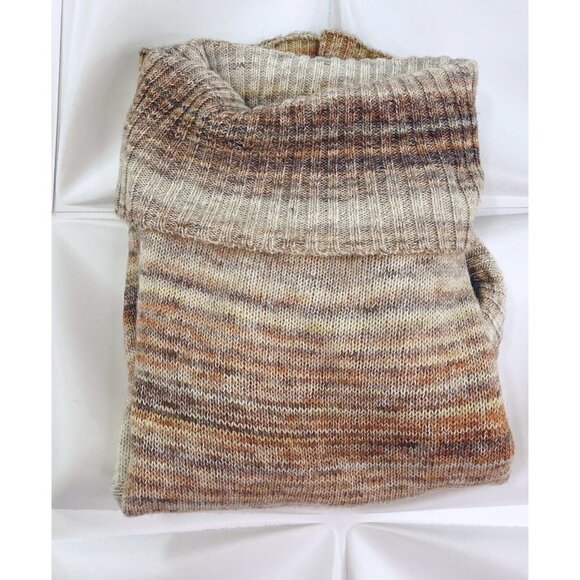 NWT Ponsesa Sz M Striped Cowl Neck Knit Sweater Circle Hem Multi Womens NEW - Picture 4 of 7